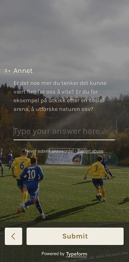 Velkomstskjemaet på mobil, laget i Typeform, med spørsmål til nye tilflyttere.